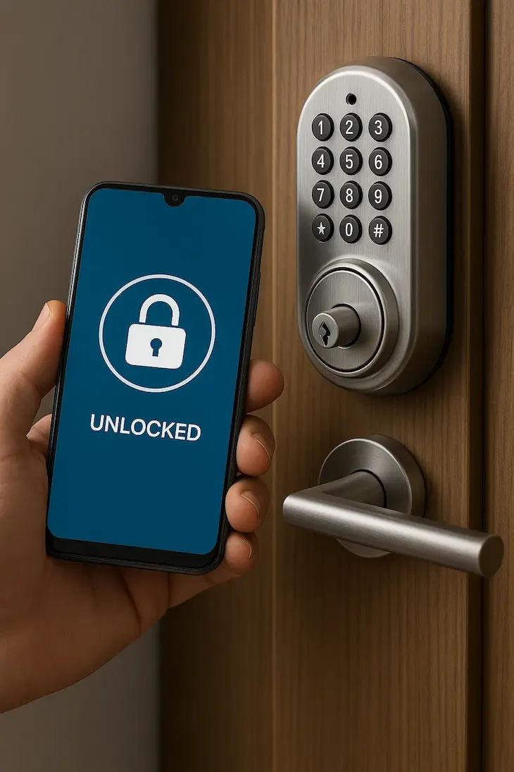 Elektronisches Türschloss mit Smartphone